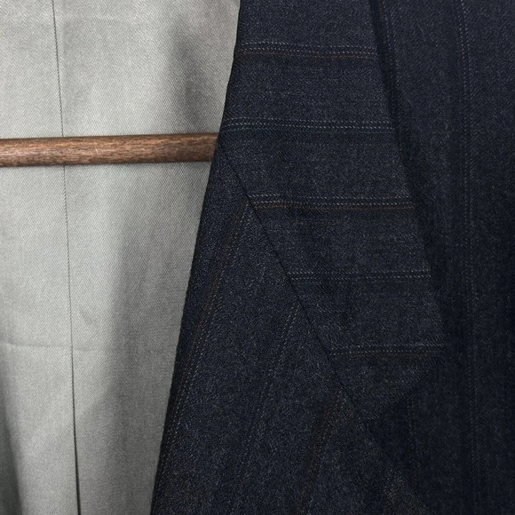 VTG PIERRE CARDIN Striped Gray 100% Wool Sport Coat Sz 48 Blazer Union Made USA - Picture 10 of 11